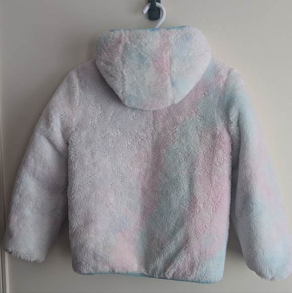 Reversible Kids Aqua Puffer Jacket - Picture 4 of 5